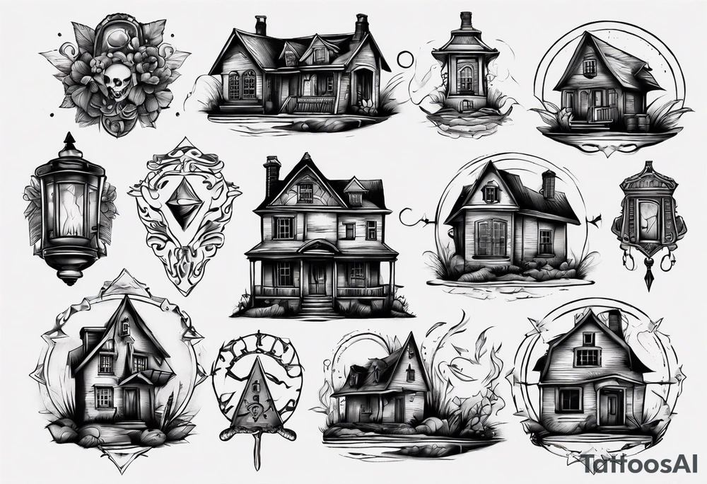 Old house tattoo idea