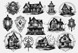 Old house tattoo idea