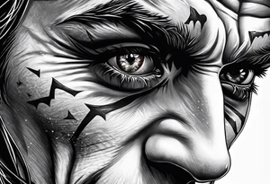 Joker maoiri eye tattoo idea