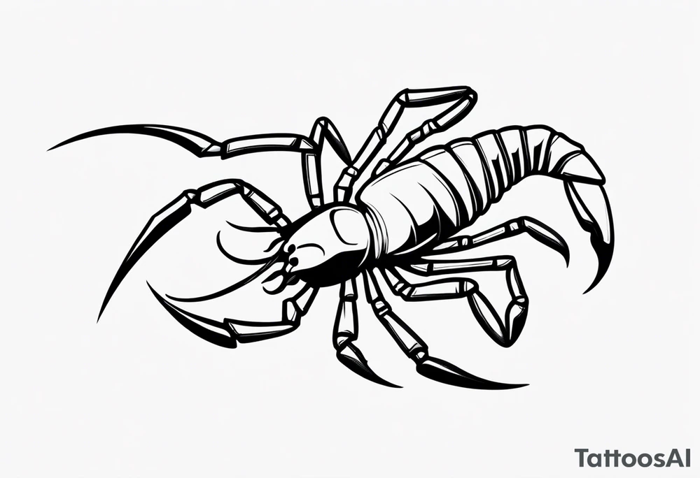 small cartoon scorpion tattoo idea