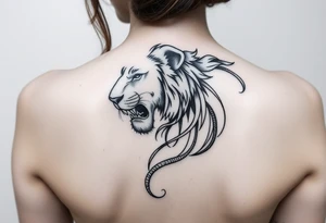 Lion scratches tattoo idea