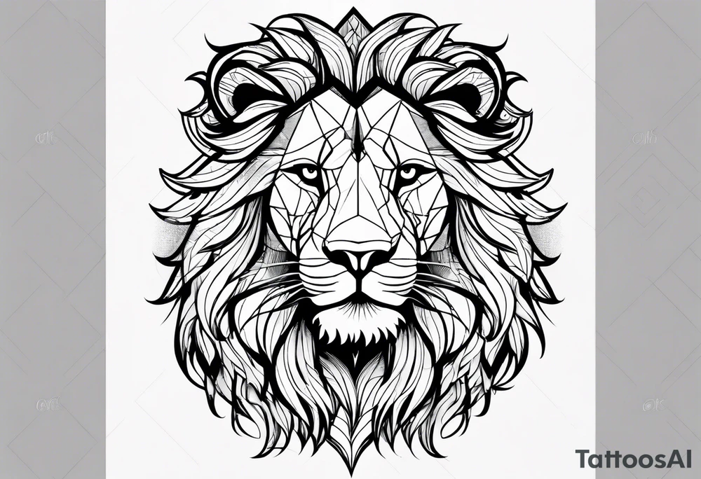 Lion head tattoo idea