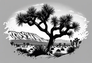 Joshua tree national park, forearm tattoo idea