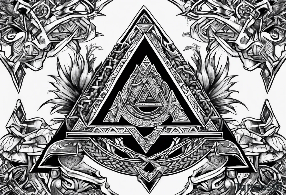 Valhalla valknut sword axe Dragon tattoo idea