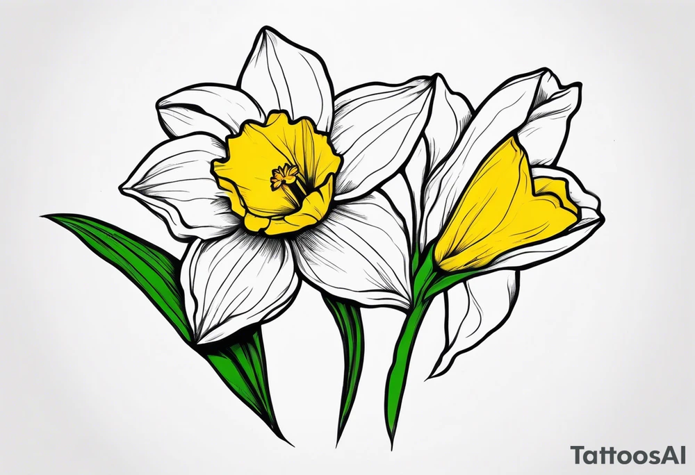 Daffodil infinity symbol tattoo idea