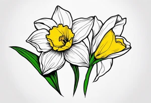 Daffodil infinity symbol tattoo idea