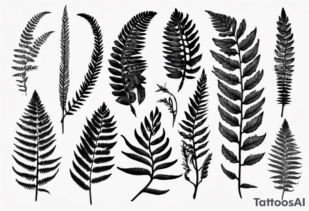 Sword fern tattoo idea