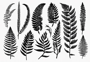 Sword fern tattoo idea