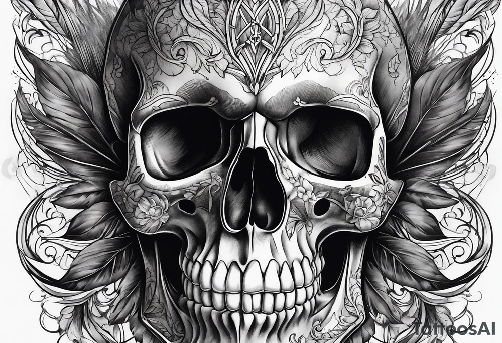 skull with nothing, small tattoo idea