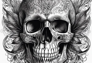 skull with nothing, small tattoo idea