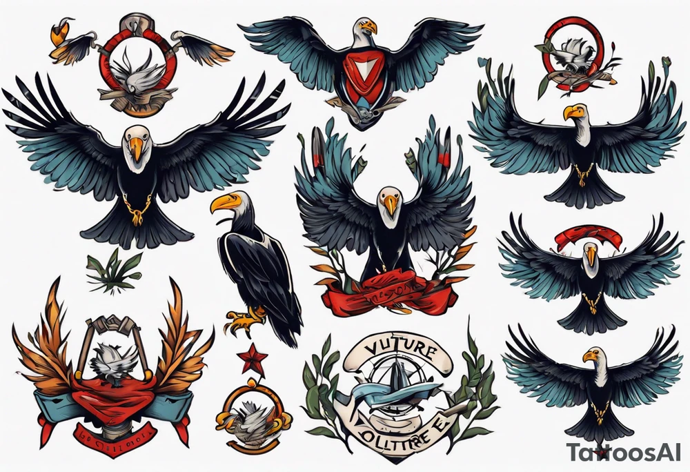 vulture
classic style tattoo idea