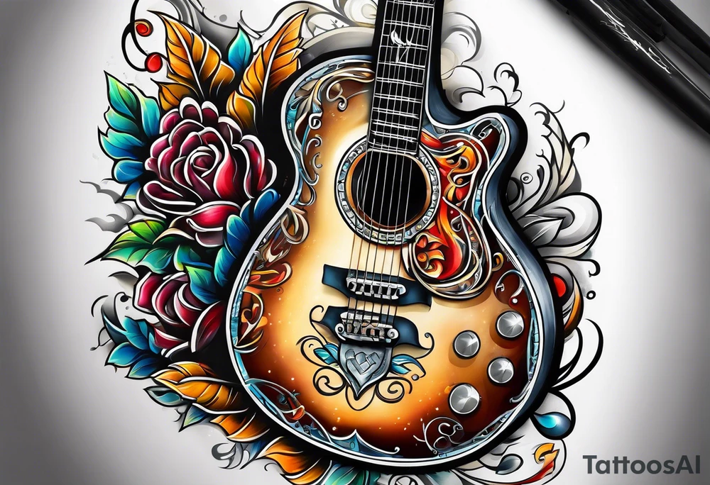 guitar tattoo idea