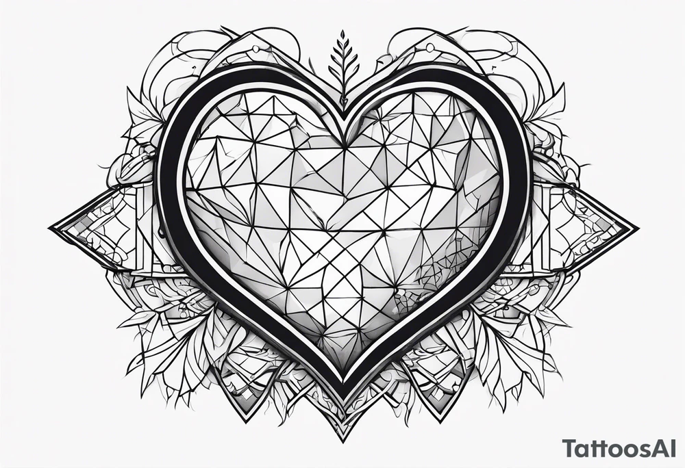 Broken heart tattoo idea
