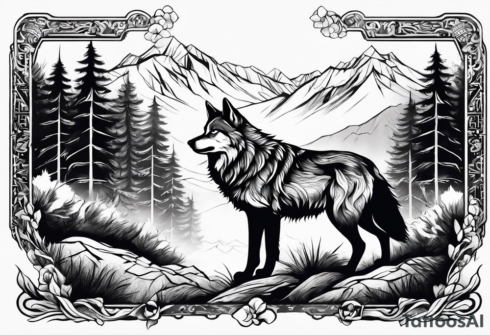 Wolves在山上 tattoo idea