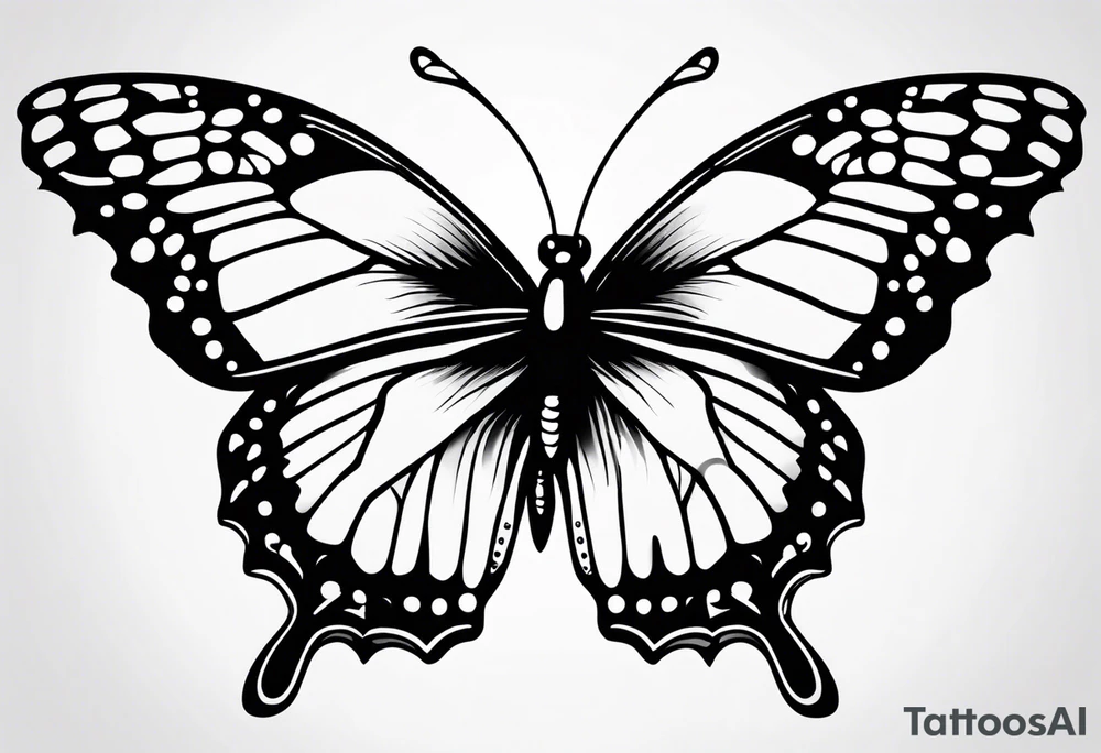 dainty, butterfly tattoo idea