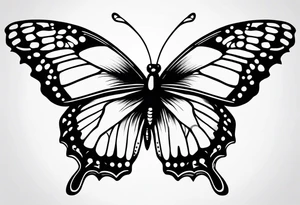 dainty, butterfly tattoo idea