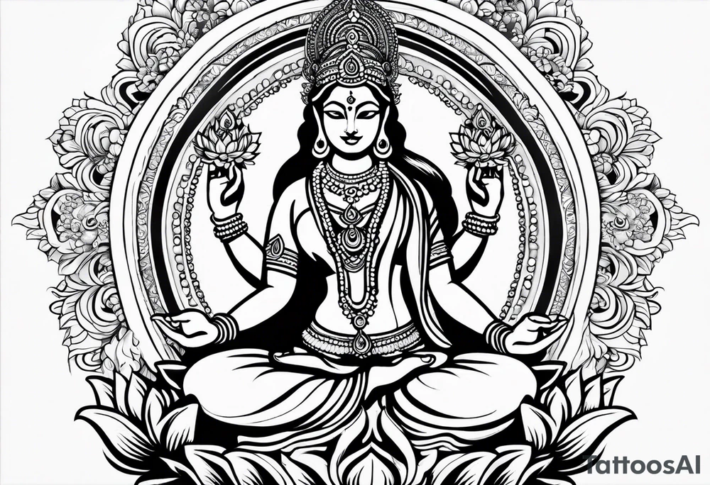goddess lakshmi tattoo idea