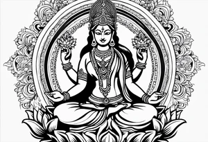 goddess lakshmi tattoo idea