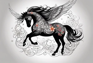 horse, trust, love, stars, maybe wings? tattoo idea