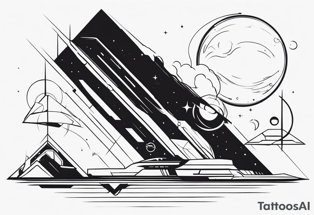 scifi simple design tattoo idea