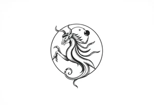 clef,
Zodiac sign Aquarius with ascendant Taurus and Scorpio in the moon tattoo idea