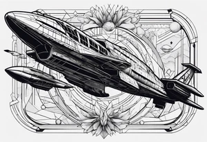 Full right leg, space themed, dark tattoo idea