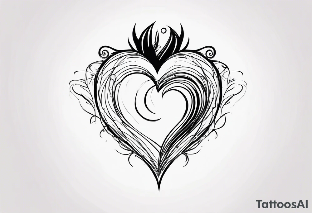BLACK HEART tattoo idea