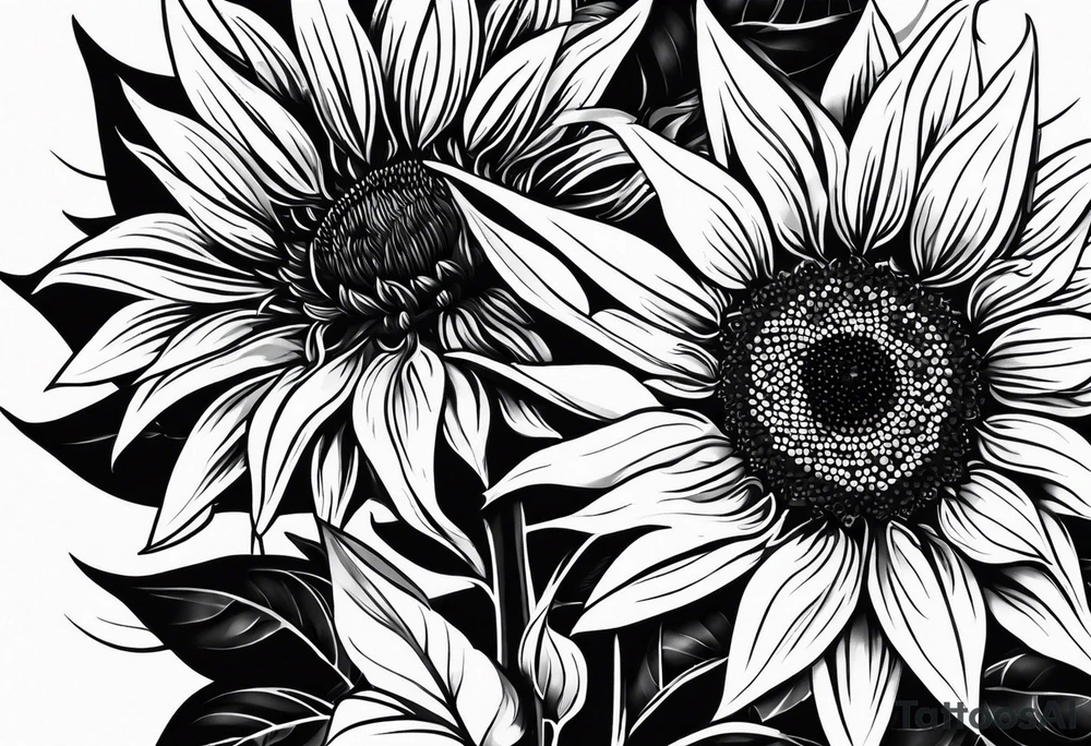 Sunflower tattoo idea