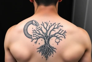 oroboros and tree of life tattoo idea