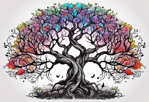 Family tree with mom and dad family tree tattoo idea