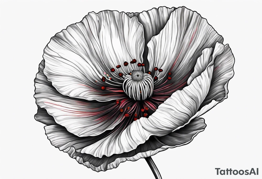 poppy design tattoo idea