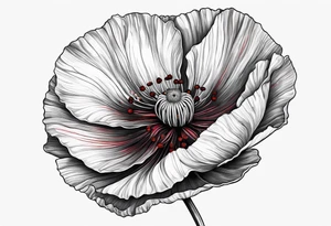 poppy design tattoo idea