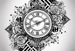 Numbers and letters tattoo idea