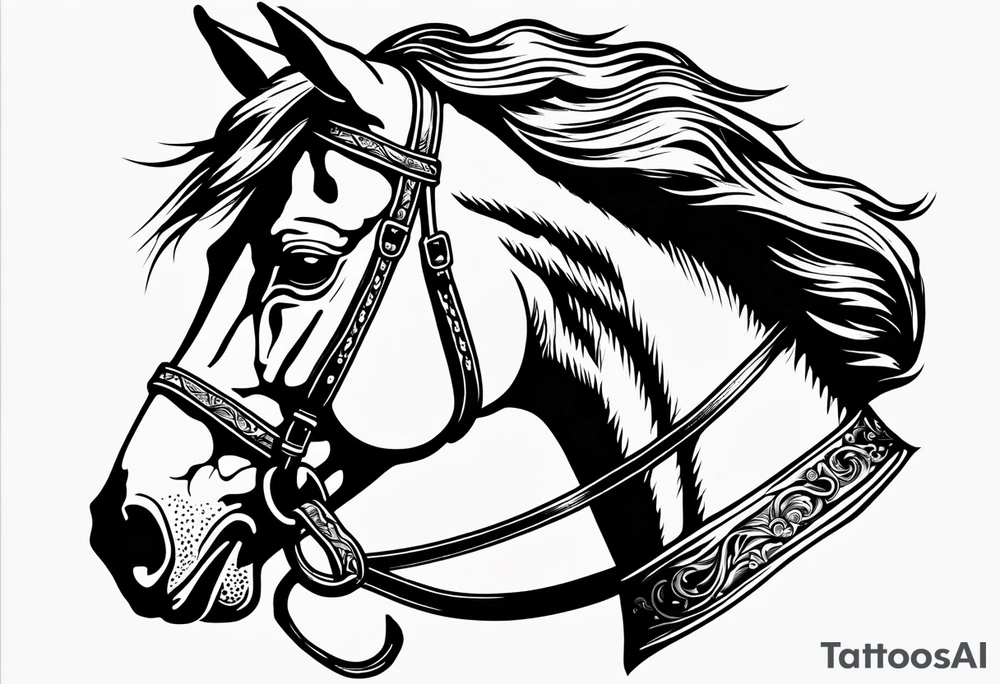 Red Dead redemption horse shoe tattoo idea