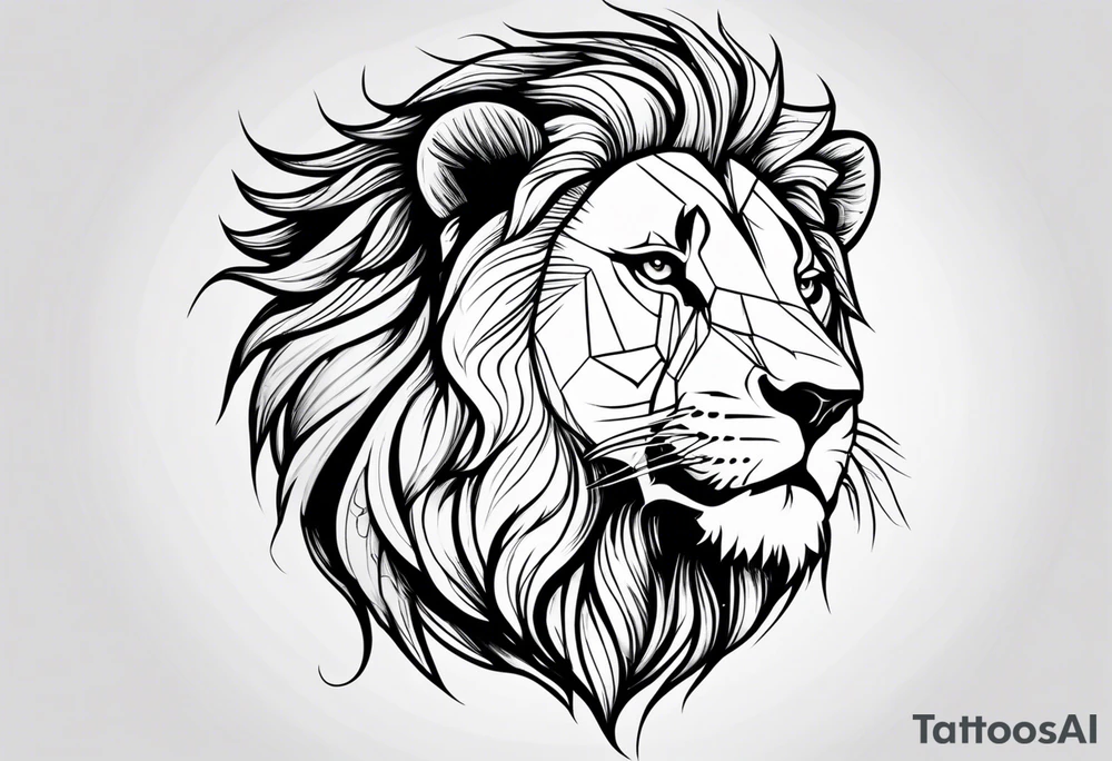 Lion angry tattoo idea