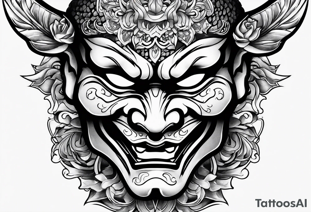 Hannya mask tattoo idea