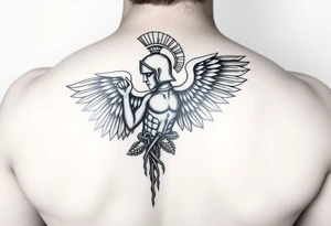 spartan angel tattoo idea