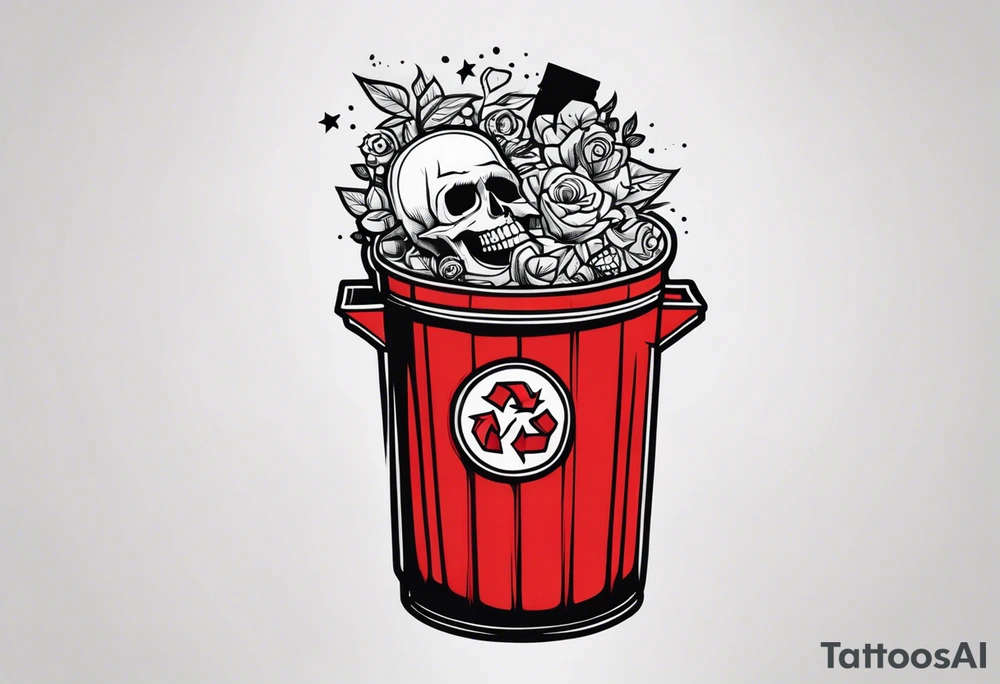 Dead hooker in a trash can tattoo idea