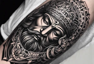 the word saint forearm tattoo tattoo idea