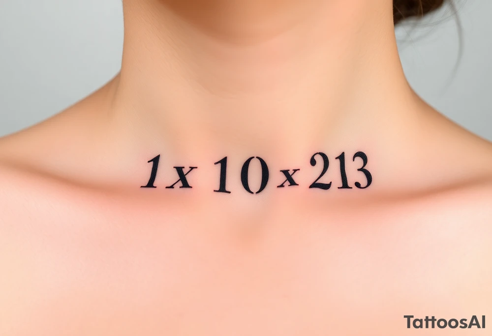 1x10^23 tattoo idea