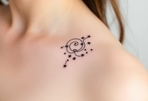 Cascade of stars swirl tattoo idea