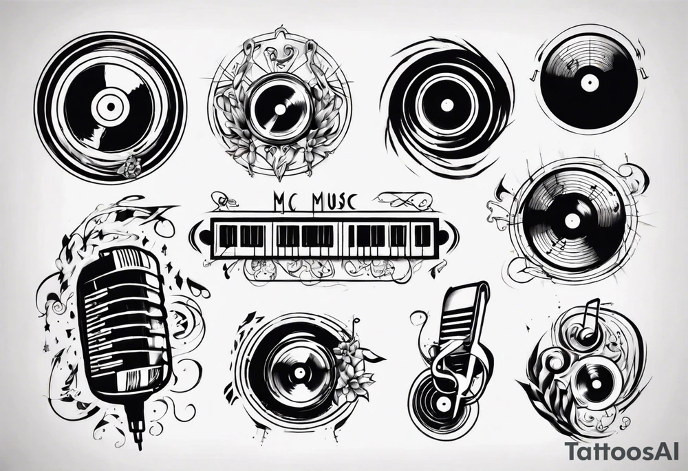 music sound tattoo idea