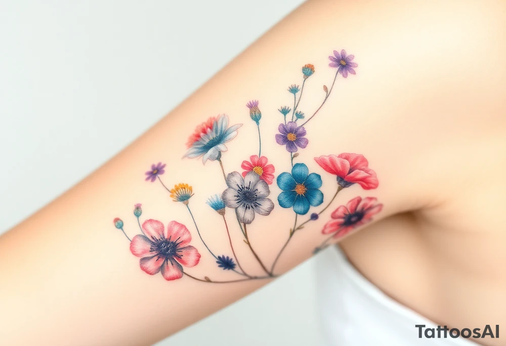 Wildflowers tattoo idea
