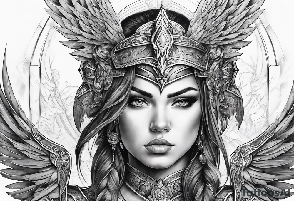 Arch angel warrior tattoo idea