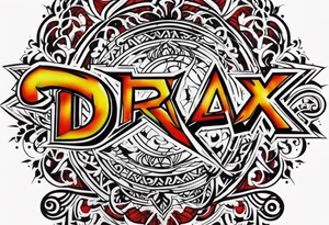 The name Drax tattoo idea