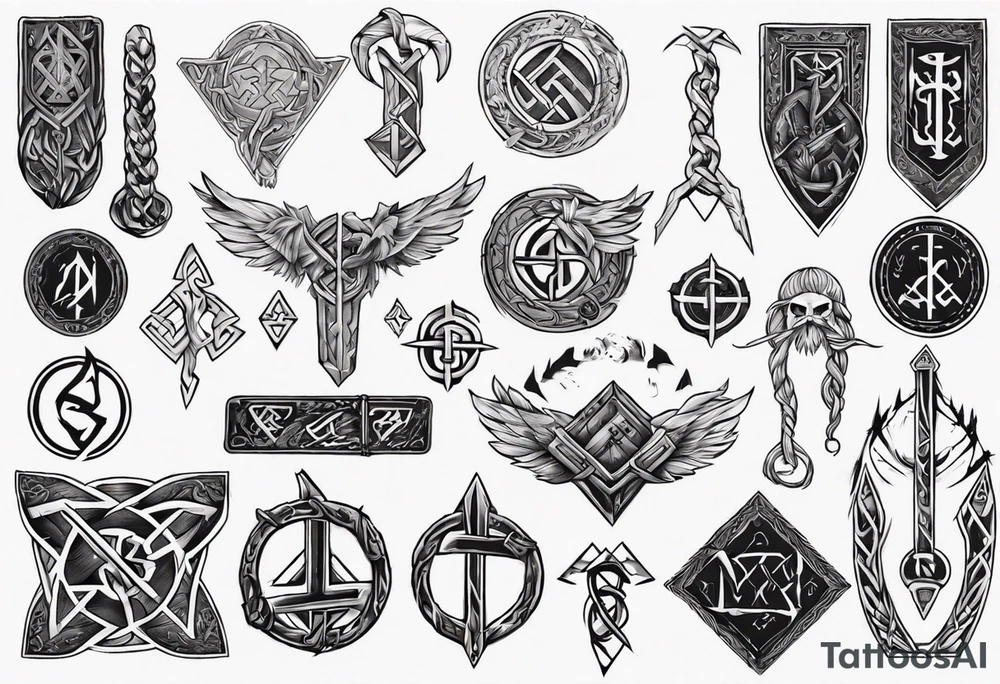 norse gods rune tattoo idea