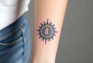 Bio-Mechanical internal computer, binary code, symbolism for 6 kids, 5 boys and youngest is a girl tattoo idea