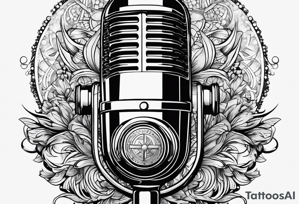 universe, microphone tattoo idea