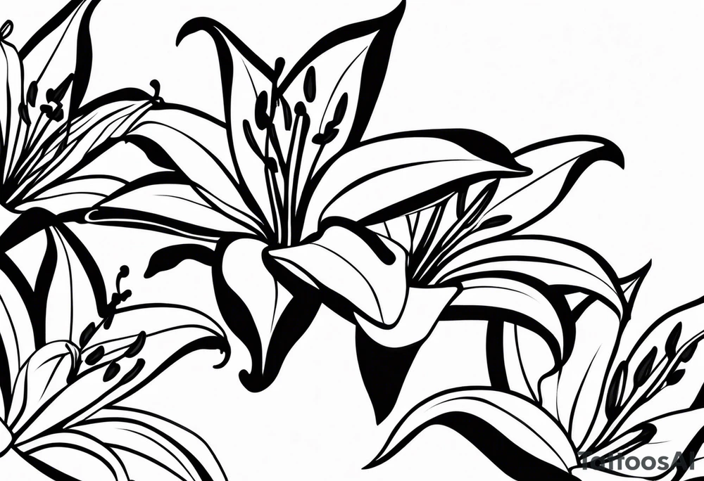 Bestfriends lillies simple tattoo idea