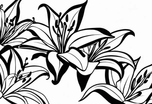 Bestfriends lillies simple tattoo idea